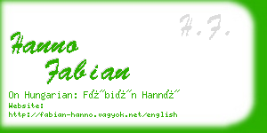 hanno fabian business card